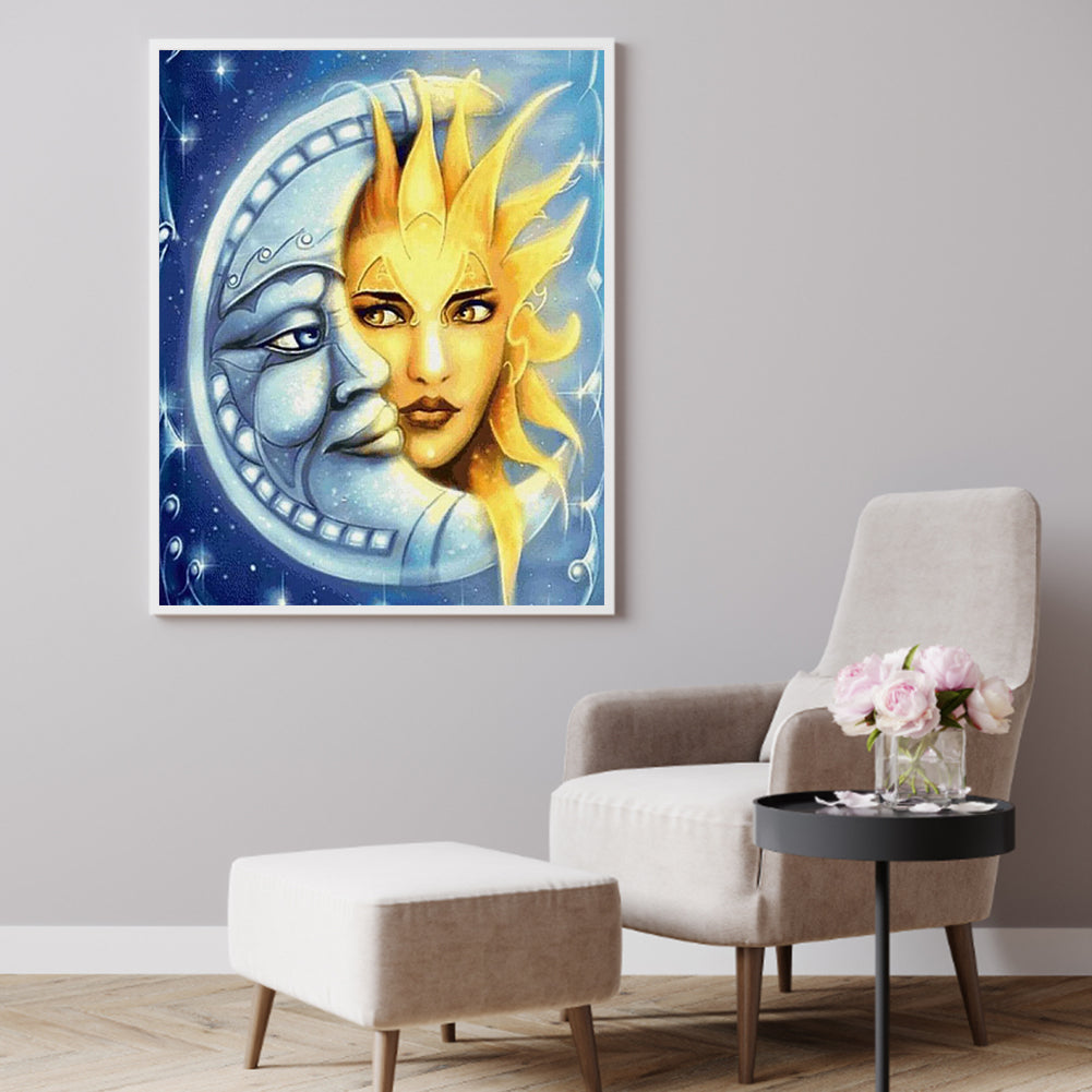Sun And Moon - Full Round Drill Diamond Painting 40*50CM