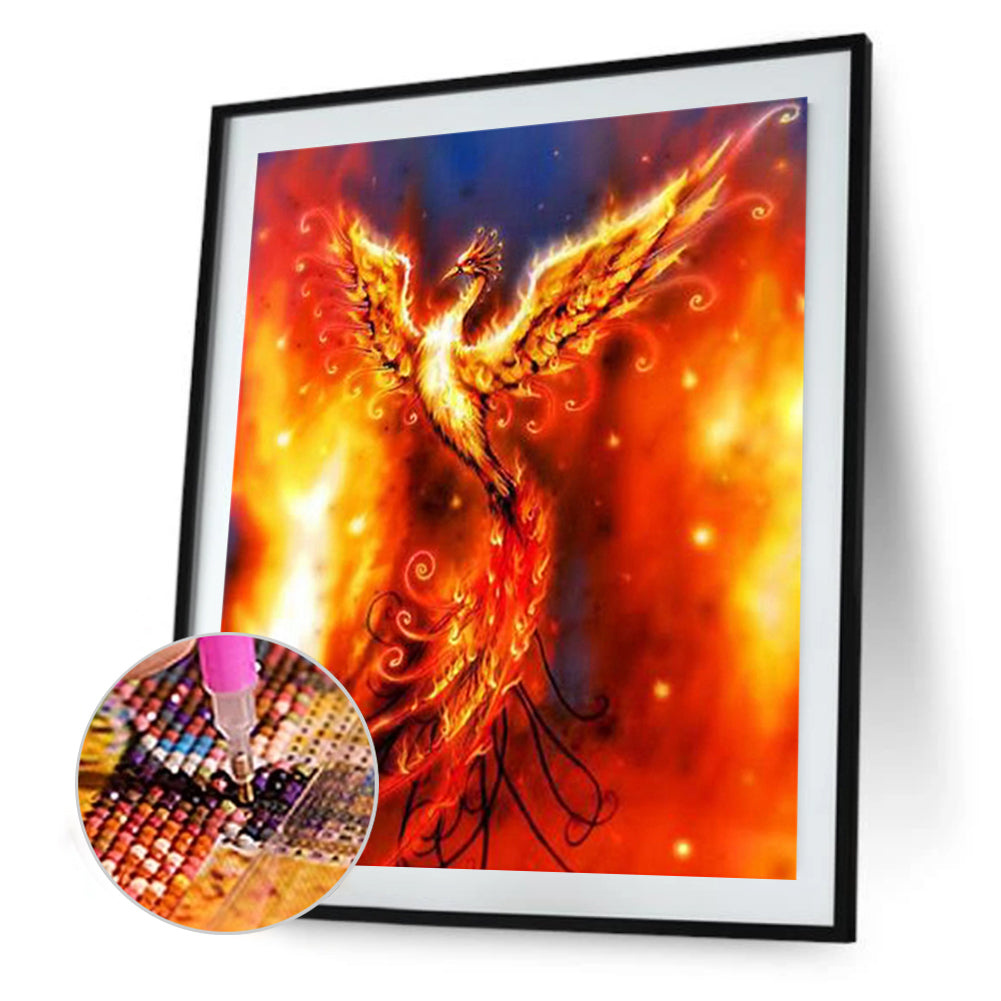 Flame Phoenix - Full Round Drill Diamond Painting 40*50CM