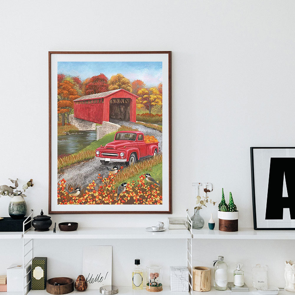 Red Car - Full Round Drill Diamond Painting 30*40CM