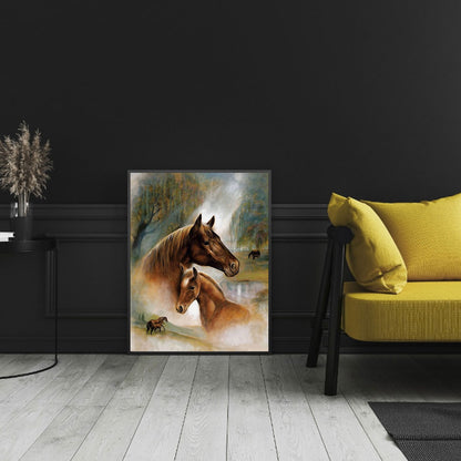 Horse - Full Round Drill Diamond Painting 40*50CM