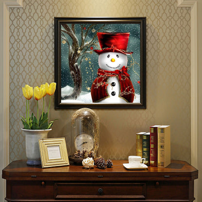 Snowman - Full Round Drill Diamond Painting 40*40CM