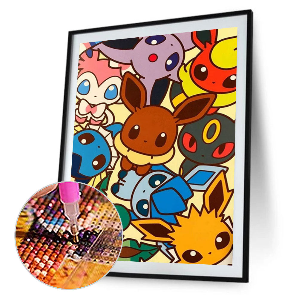 Cartoon Pikachu - Full Round Drill Diamond Painting 40*60CM