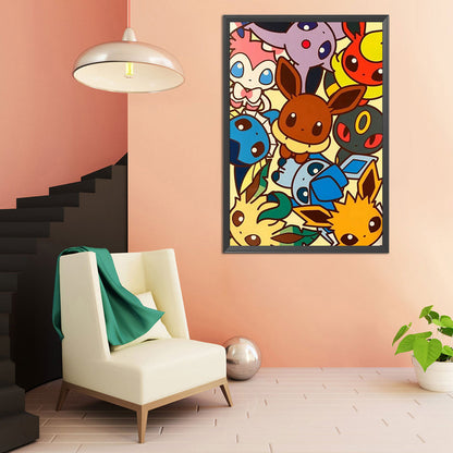 Cartoon Pikachu - Full Round Drill Diamond Painting 40*60CM