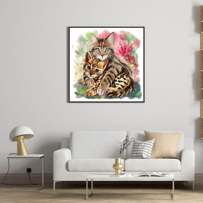 Kitten - Full Round Drill Diamond Painting 30*30CM