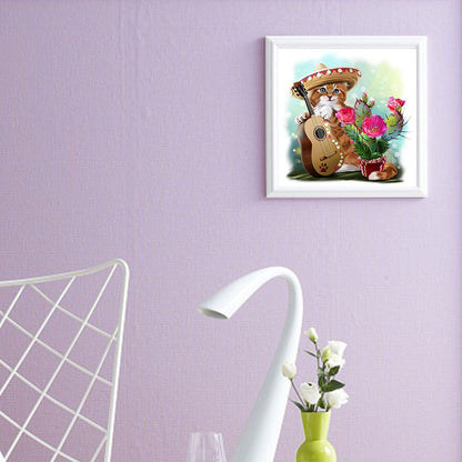 Kitten - Full Round Drill Diamond Painting 30*30CM