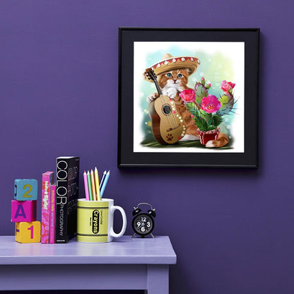 Kitten - Full Round Drill Diamond Painting 30*30CM