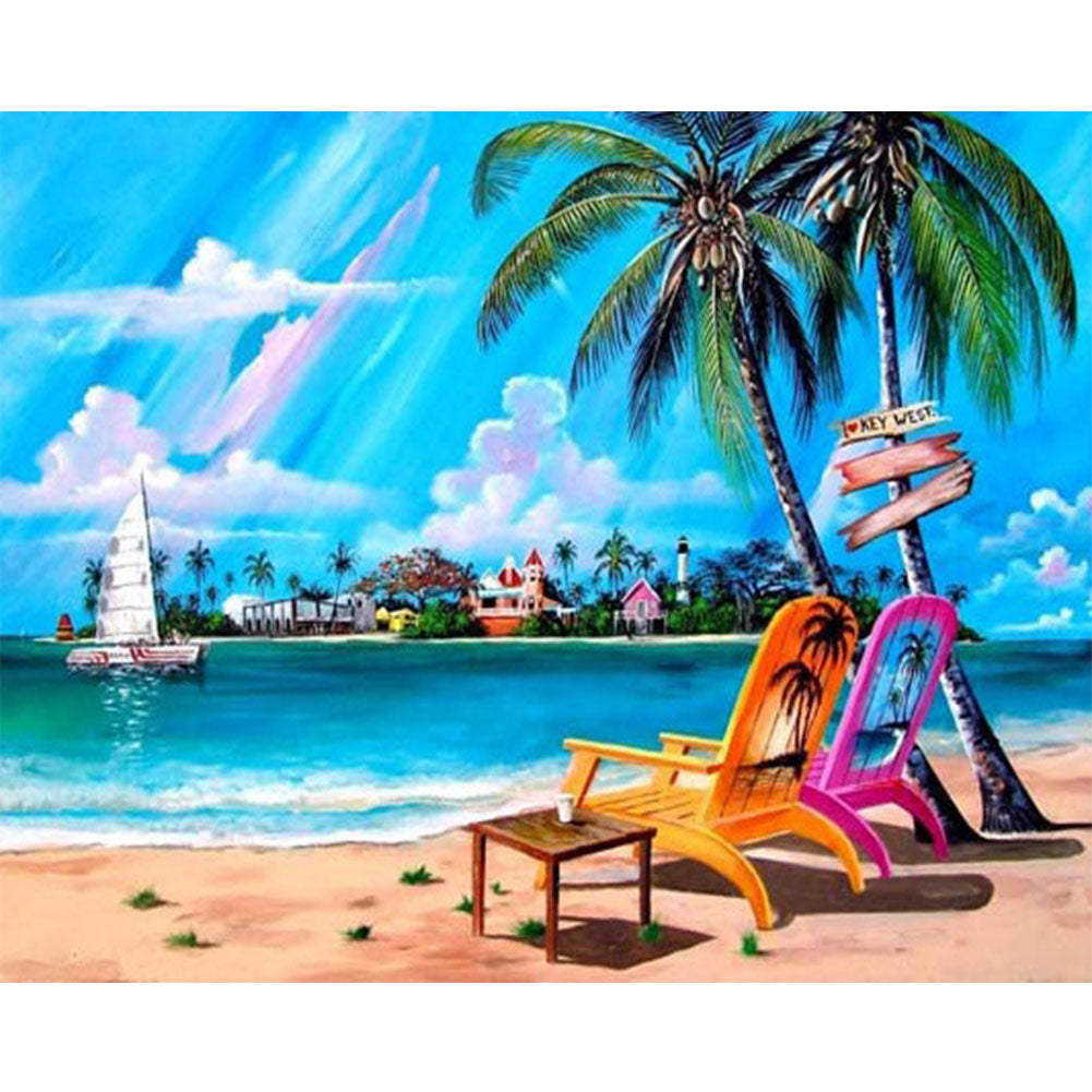 Seaside - Full Round Drill Diamond Painting 40*30CM