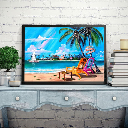 Seaside - Full Round Drill Diamond Painting 40*30CM