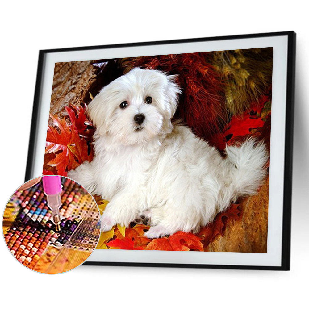Puppy - Full Round Drill Diamond Painting 40*30CM