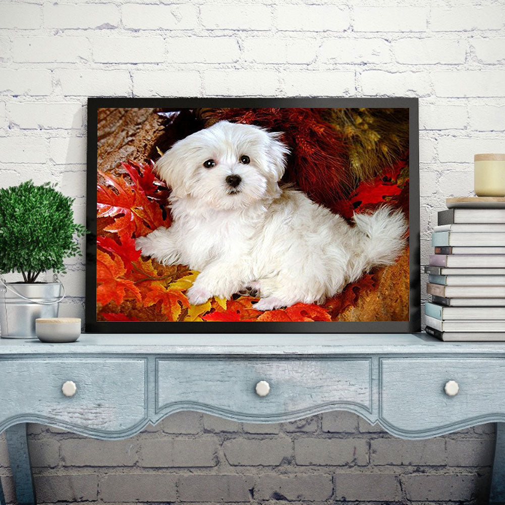 Puppy - Full Round Drill Diamond Painting 40*30CM