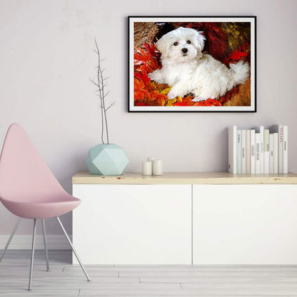 Puppy - Full Round Drill Diamond Painting 40*30CM