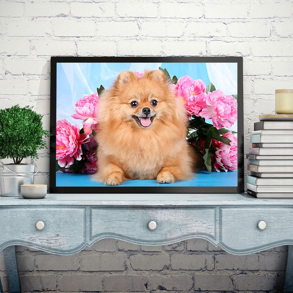 Puppy - Full Round Drill Diamond Painting 40*30CM