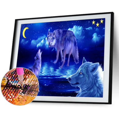 Wolf - Full Round Drill Diamond Painting 40*30CM