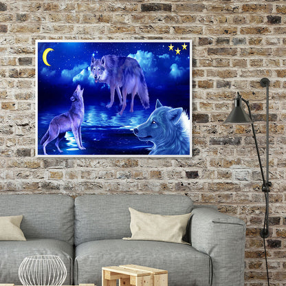 Wolf - Full Round Drill Diamond Painting 40*30CM