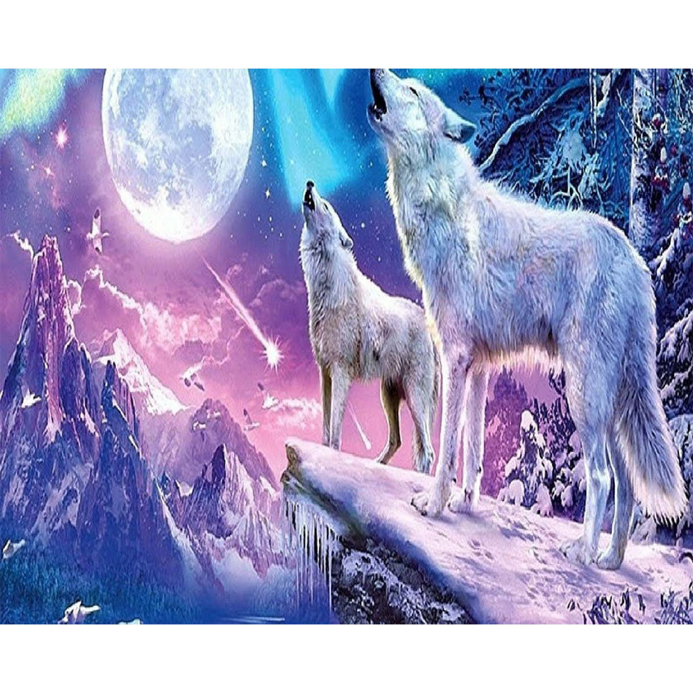 Wolf - Full Round Drill Diamond Painting 40*30CM