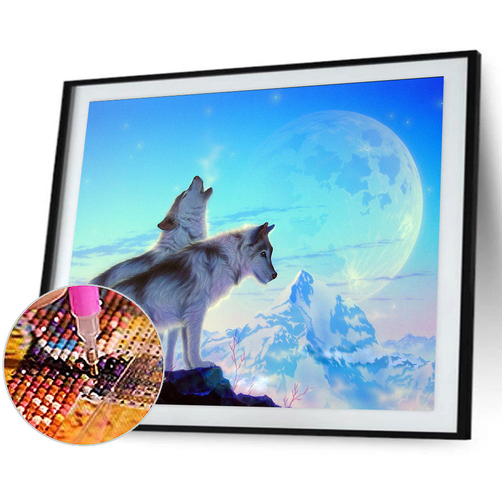Wolf - Full Round Drill Diamond Painting 40*30CM