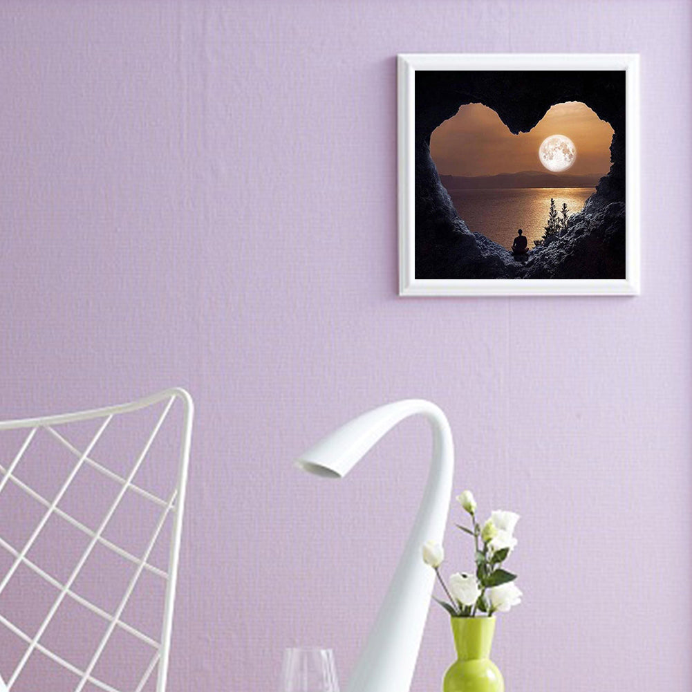 Heart Shaped Cave - Full Round Drill Diamond Painting 40*40CM