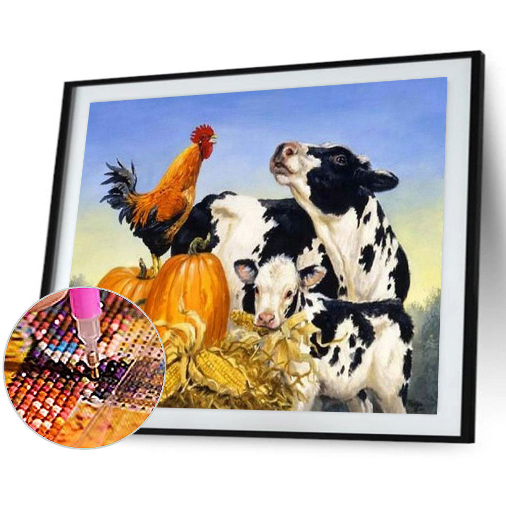 Cattle - Full Round Drill Diamond Painting 40*30CM