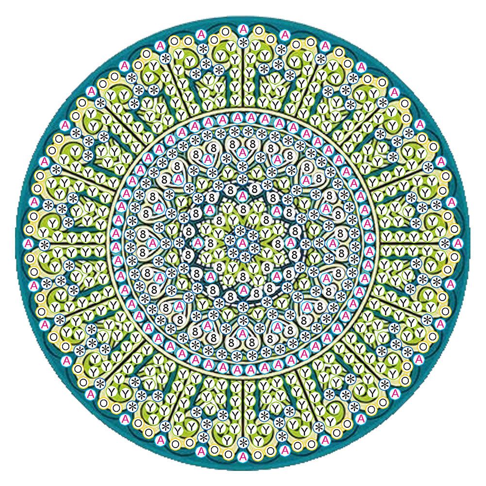 Diy Art Decor Datura Pattern 10x10x0.5cm Painting Decor Cross-stitch Home Decor