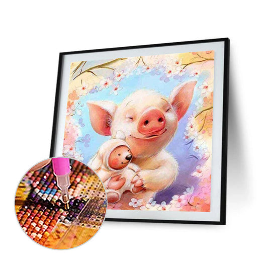 Cute Pig - Full Round Drill Diamond Painting 30*30CM
