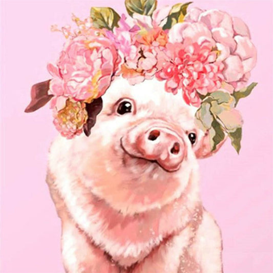 Cute Pig - Full Round Drill Diamond Painting 30*30CM