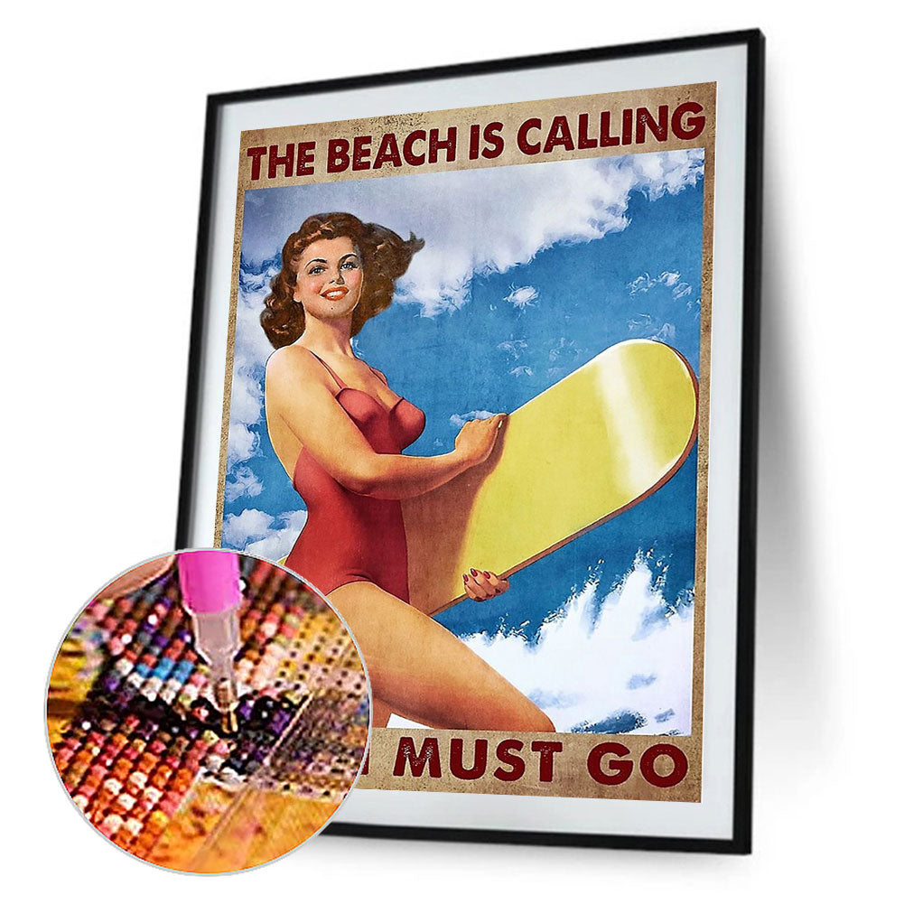 Beach Lover - Full Round Drill Diamond Painting 40*60CM