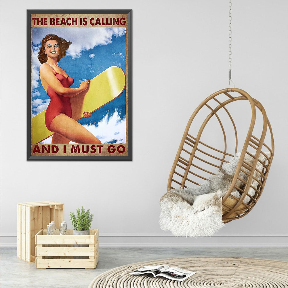 Beach Lover - Full Round Drill Diamond Painting 40*60CM