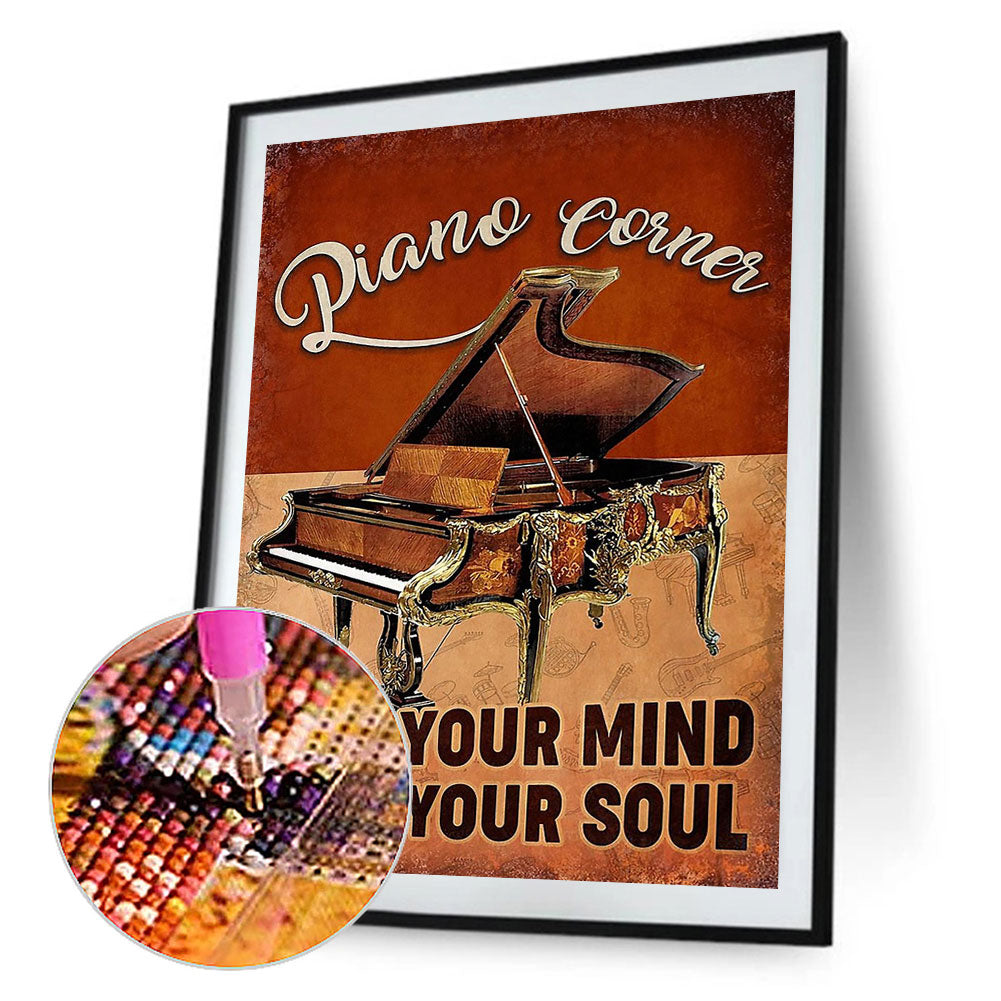 Piano Corner - Full Round Drill Diamond Painting 40*60CM