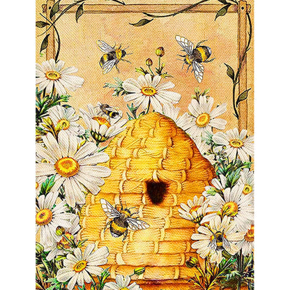 Hardworking Bees Harvest - Full Round Drill Diamond Painting 30*40CM