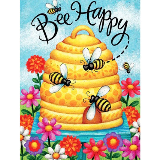 Hardworking Bees Harvest - Full Round Drill Diamond Painting 30*40CM