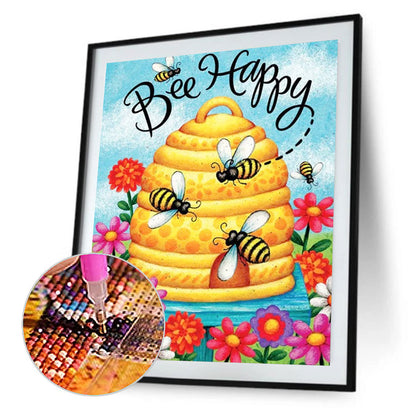 Hardworking Bees Harvest - Full Round Drill Diamond Painting 30*40CM