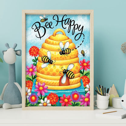 Hardworking Bees Harvest - Full Round Drill Diamond Painting 30*40CM