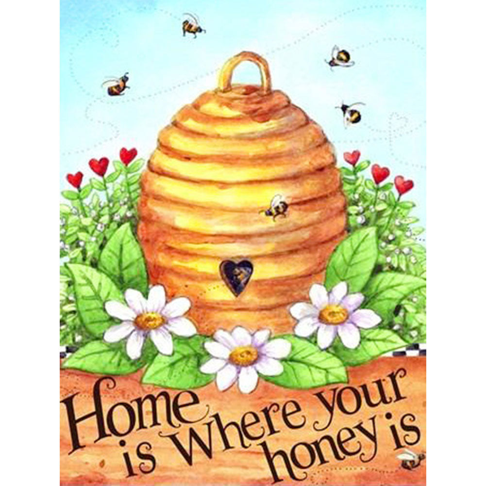 Hardworking Bees Harvest - Full Round Drill Diamond Painting 30*40CM