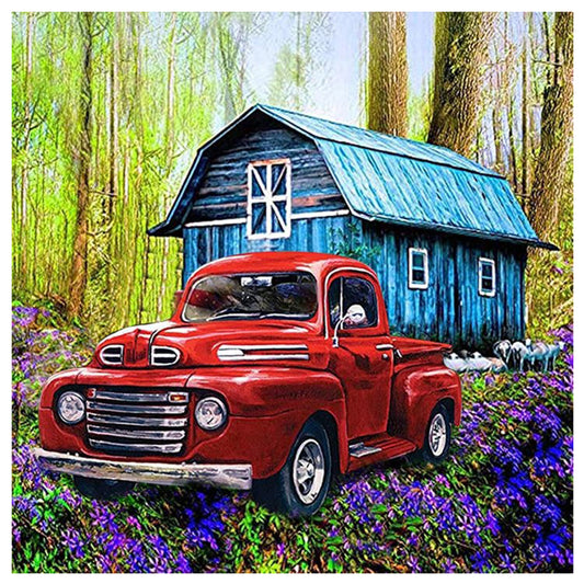 Red Car - Full Round Drill Diamond Painting 50*50CM