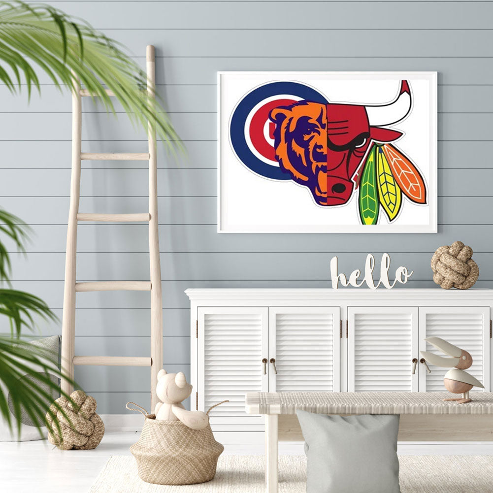 Chicago Bulls - Full Round Drill Diamond Painting 40*30CM