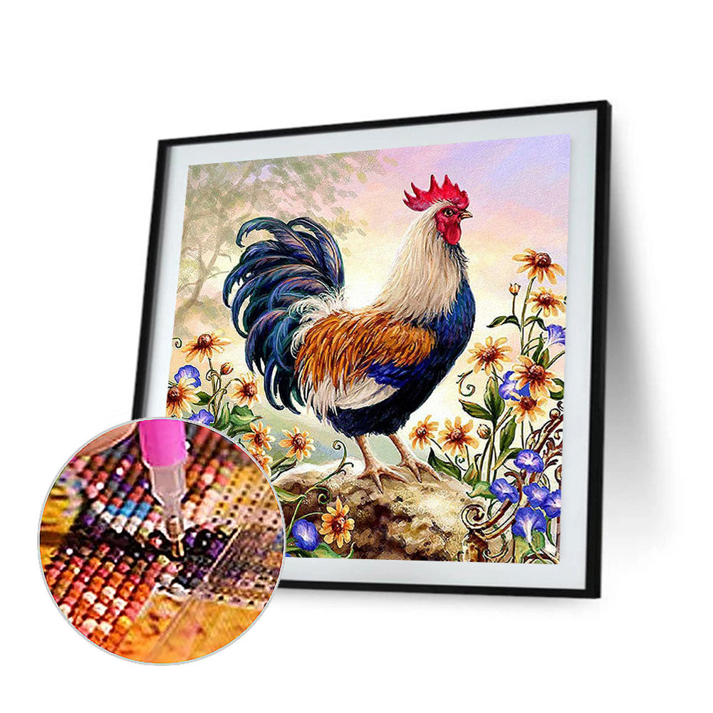 Rooster - Full Round Drill Diamond Painting 40*40CM