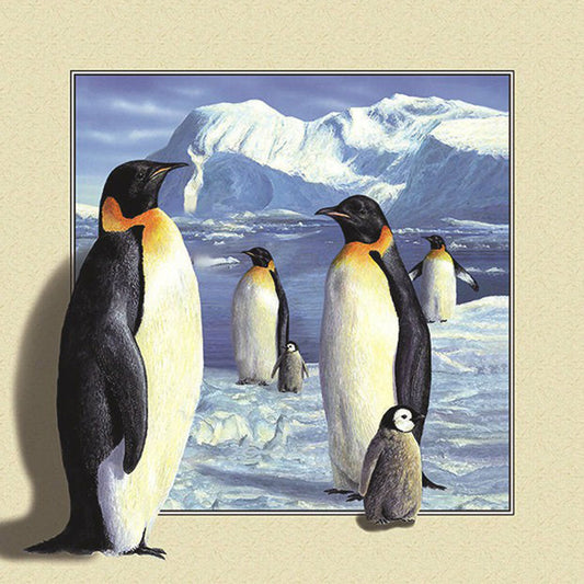 Penguin Stepping Out Of The Frame - Full Round Drill Diamond Painting 30*30CM