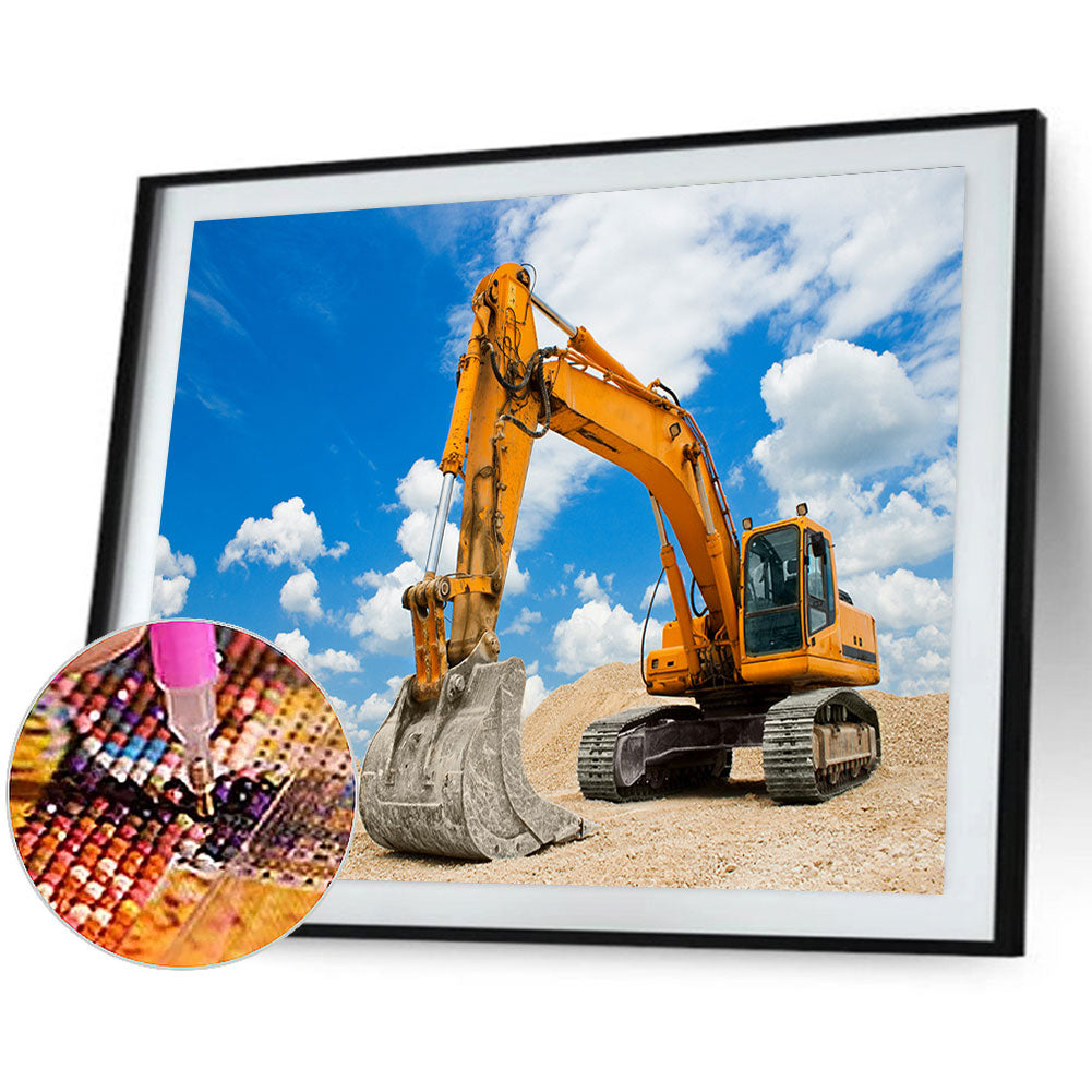 Farm Excavator - Full Round Drill Diamond Painting 40*30CM