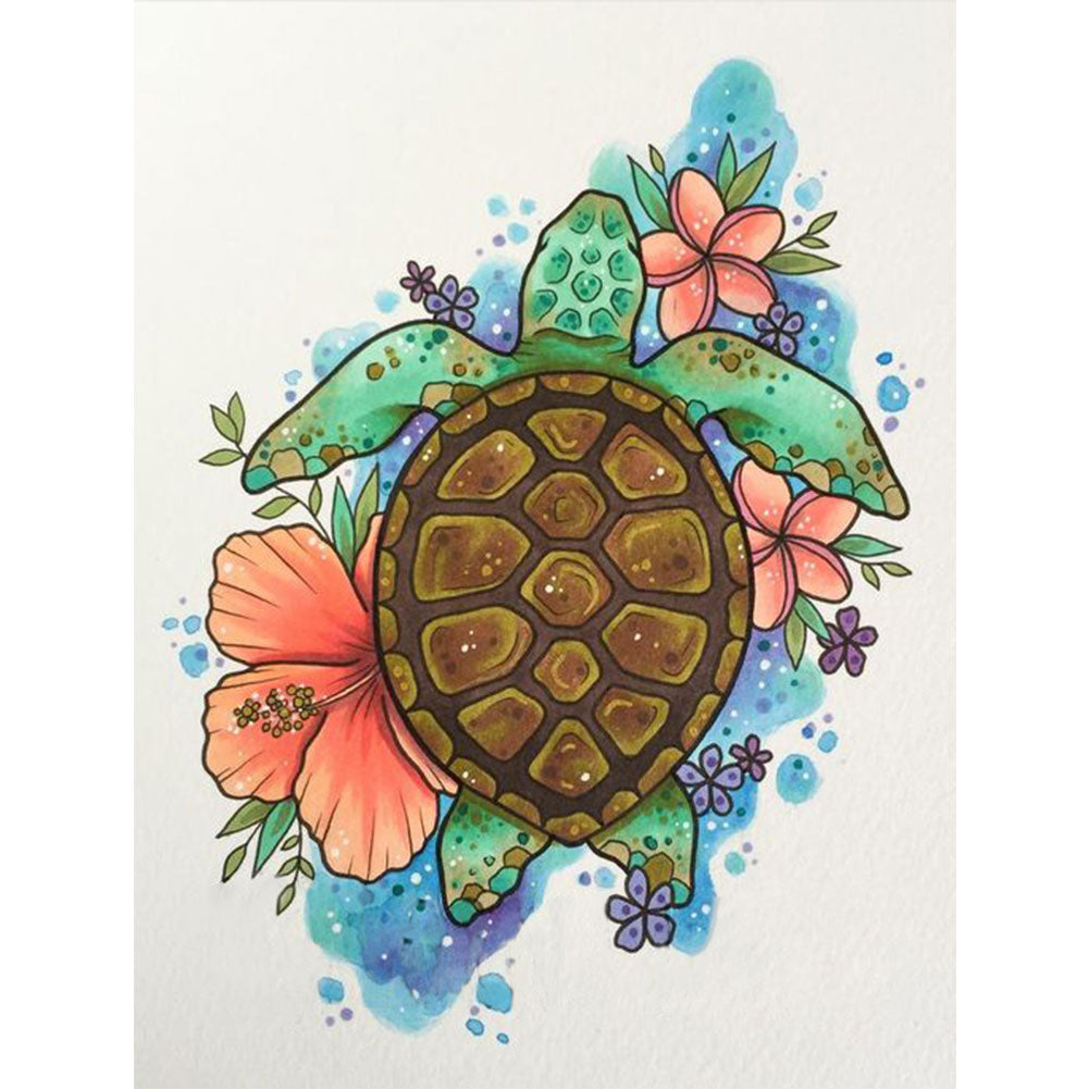 Sea ??Turtle - Full Round Drill Diamond Painting 30*40CM