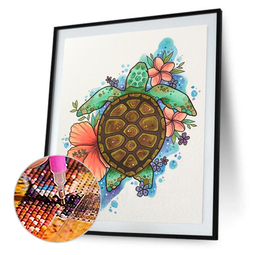 Sea ??Turtle - Full Round Drill Diamond Painting 30*40CM