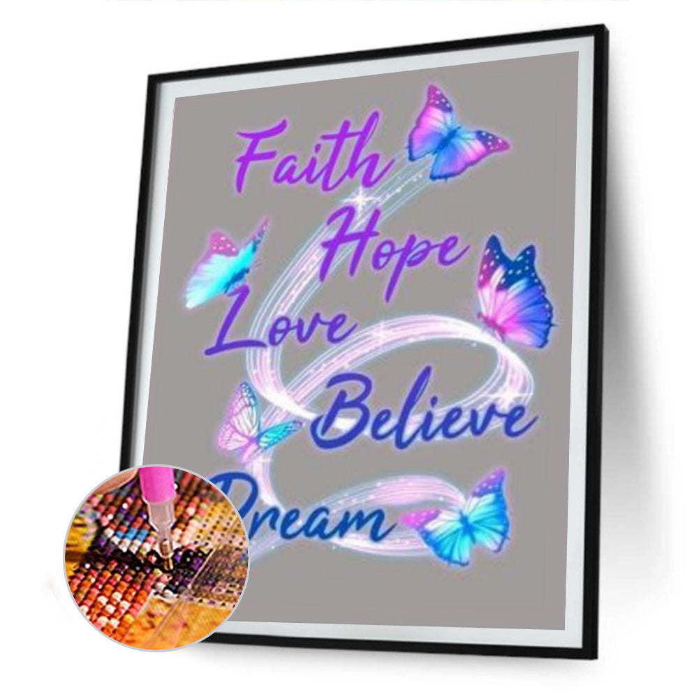Butterfly - Full Round Drill Diamond Painting 30*40CM