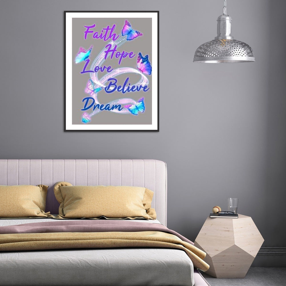 Butterfly - Full Round Drill Diamond Painting 30*40CM