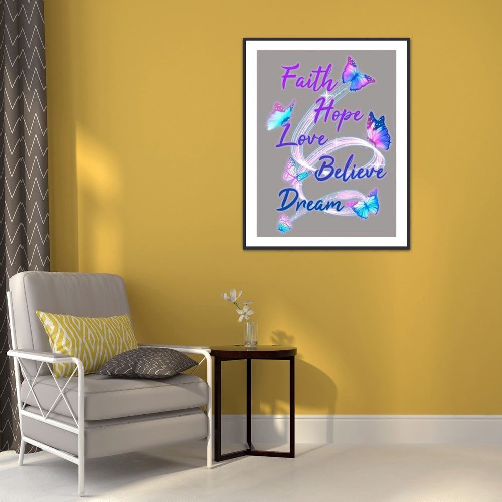 Butterfly - Full Round Drill Diamond Painting 30*40CM