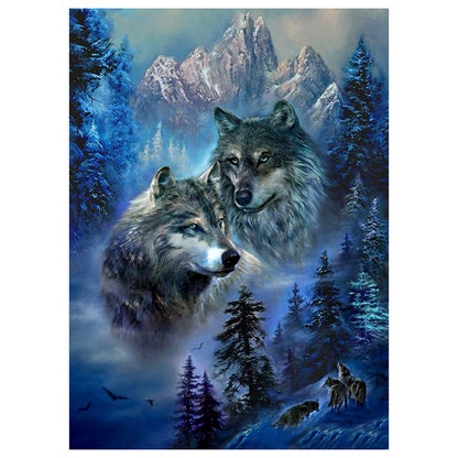 Wolf Pack - Full Round Drill Diamond Painting 50*60CM