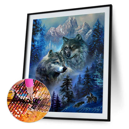 Wolf Pack - Full Round Drill Diamond Painting 50*60CM
