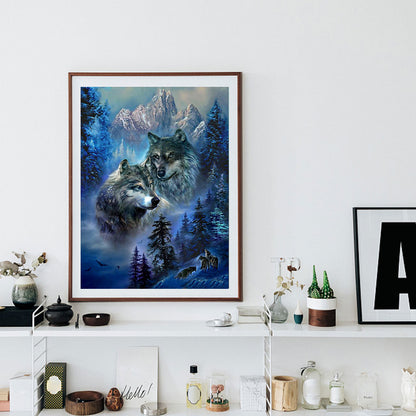 Wolf Pack - Full Round Drill Diamond Painting 50*60CM