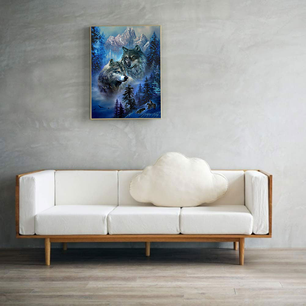 Wolf Pack - Full Round Drill Diamond Painting 50*60CM