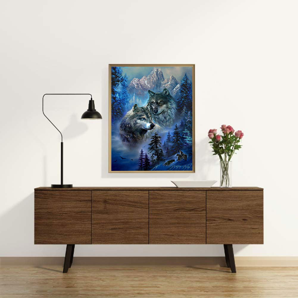 Wolf Pack - Full Round Drill Diamond Painting 50*60CM