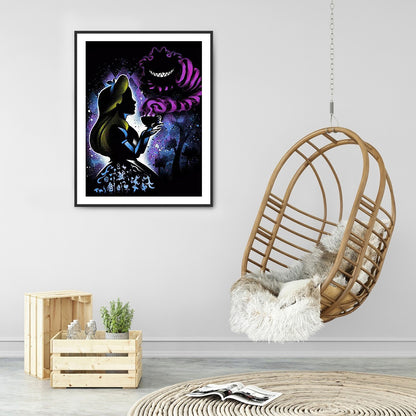 Silhouette Princess - Full Square Drill Diamond Painting 30*40CM