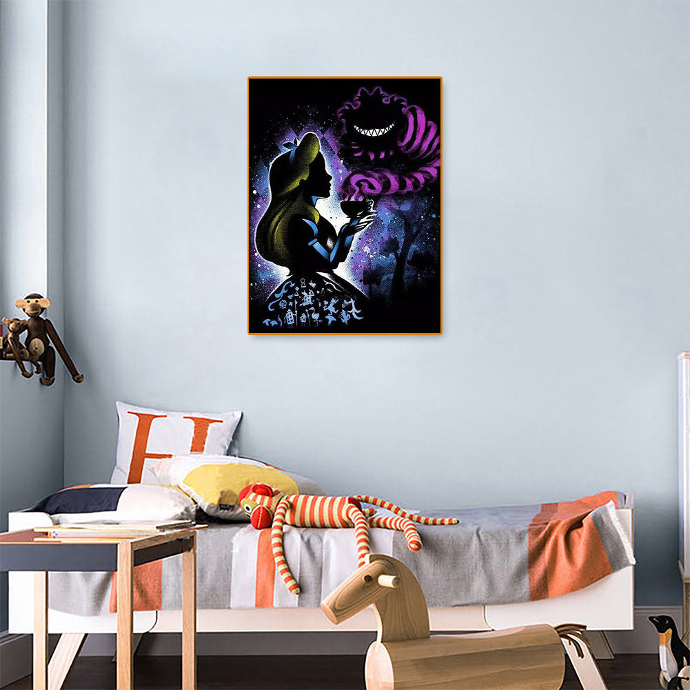 Silhouette Princess - Full Square Drill Diamond Painting 30*40CM